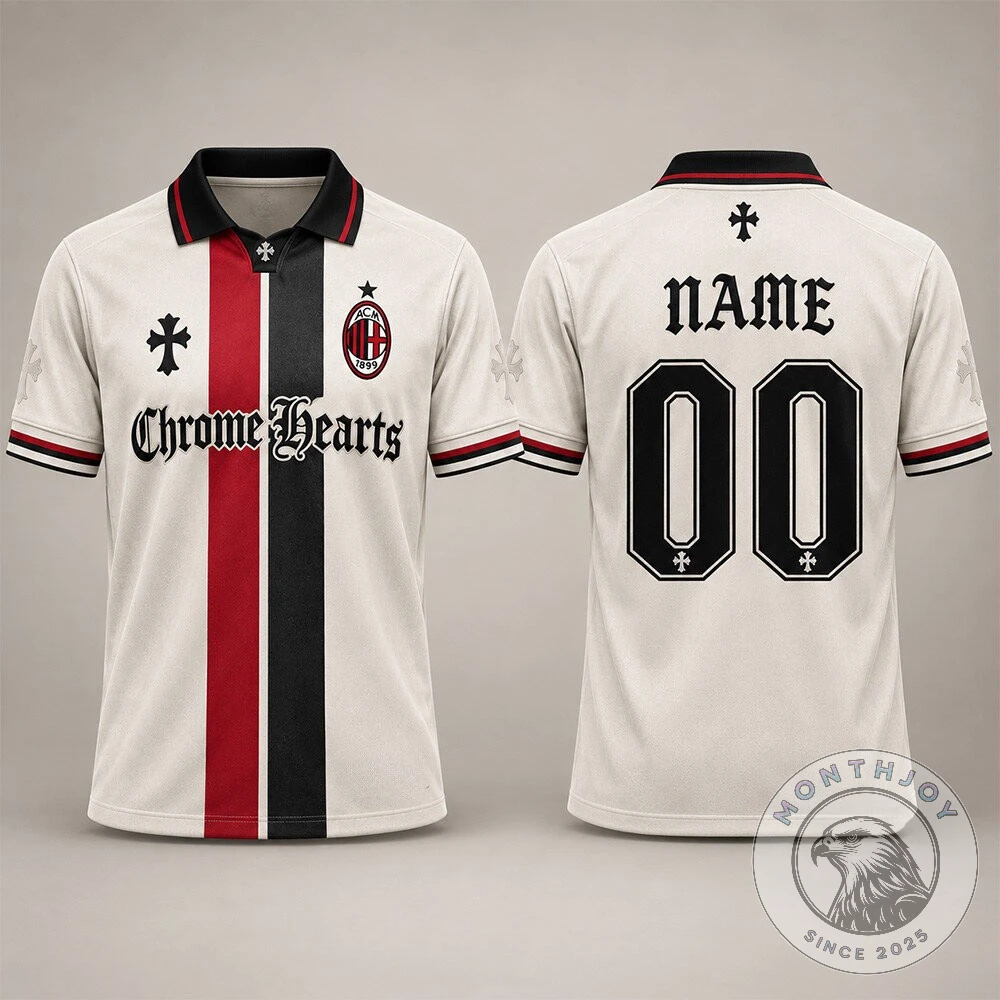 AC Milan Chrome Hearts Football Jersey - Design Detail