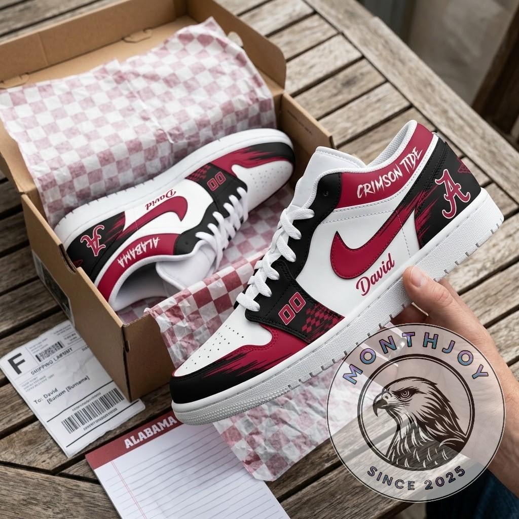 Alabama Crimson Tide Custom Sneakers 2026 - Detail View
