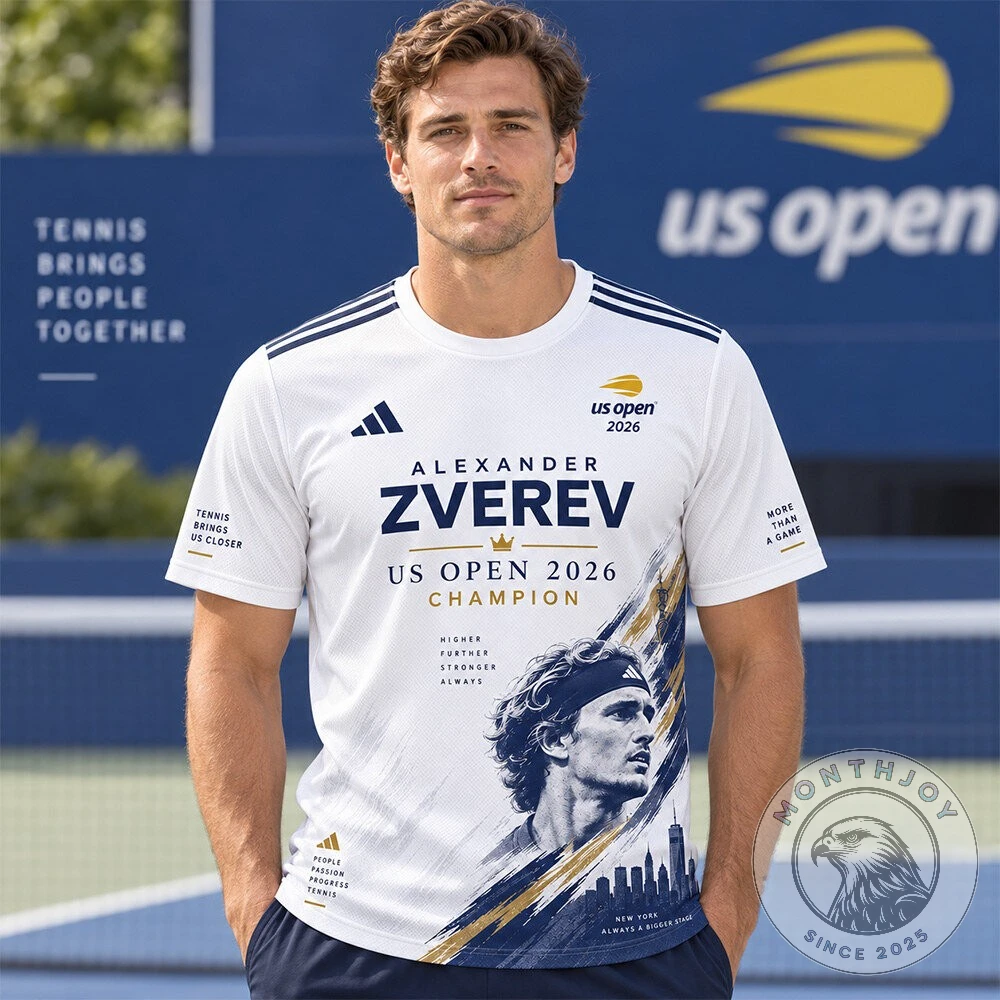 Alexander Zverev US Open 2026 Champion Tennis Jersey - Artwork Detail