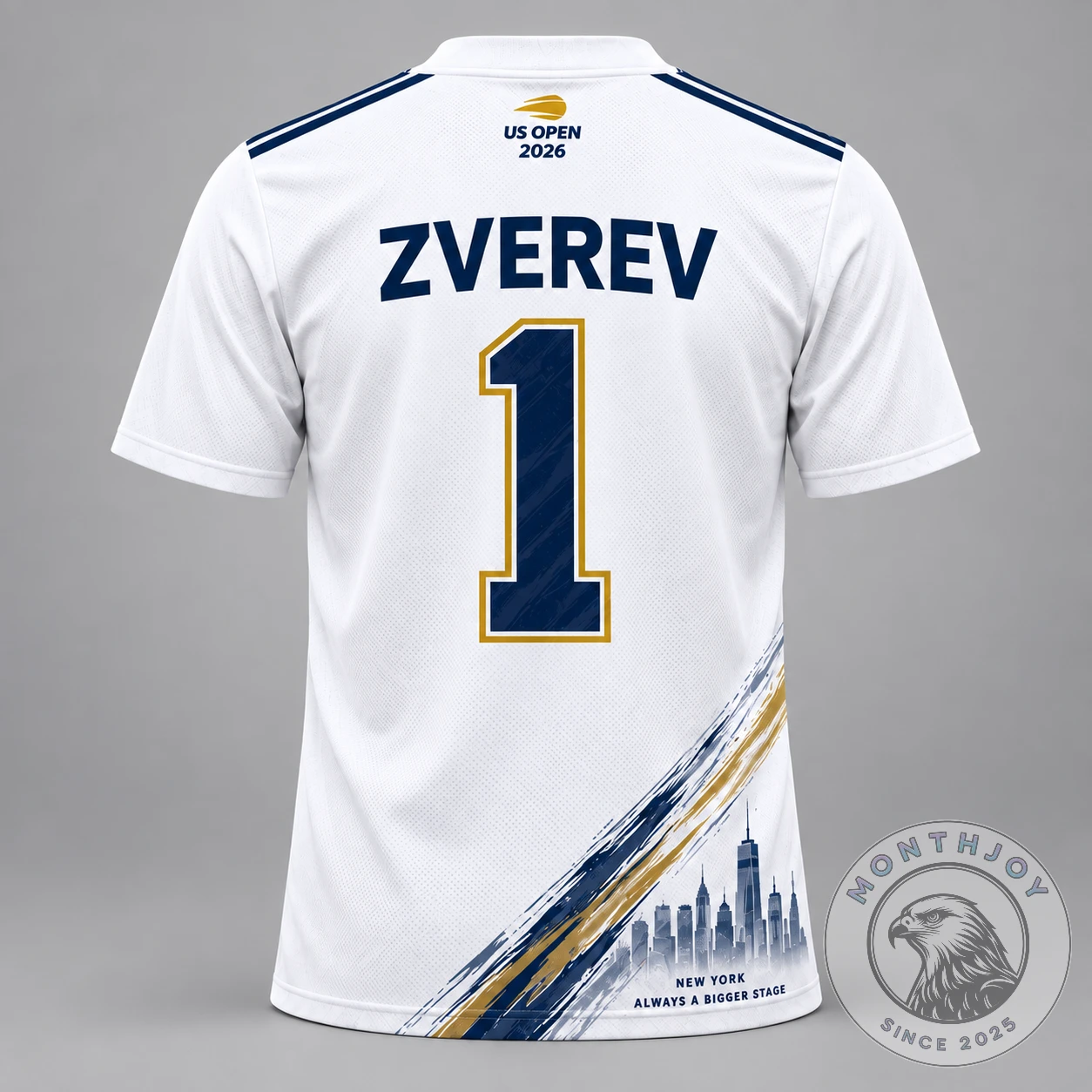 Alexander Zverev US Open 2026 Champion Tennis Jersey - Design Detail