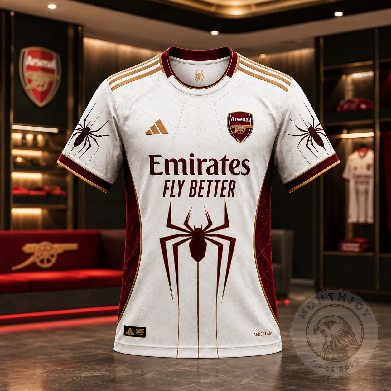 Arsenal x Spider-Man Brand New Day Away Kit Concept Jersey - Front View