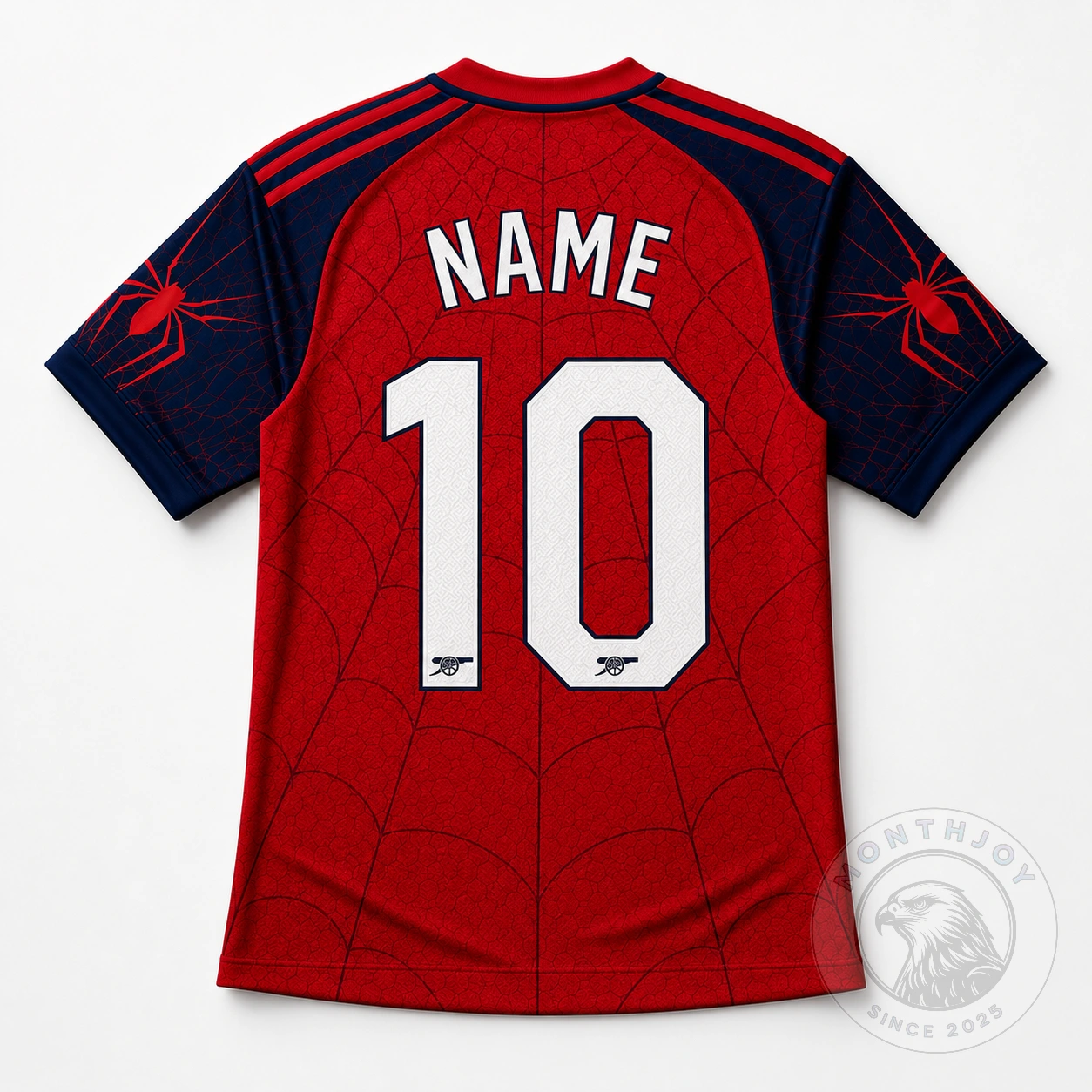 Spider-Man Brand New Day x Arsenal Web Pattern Customizable Jersey - Detail View