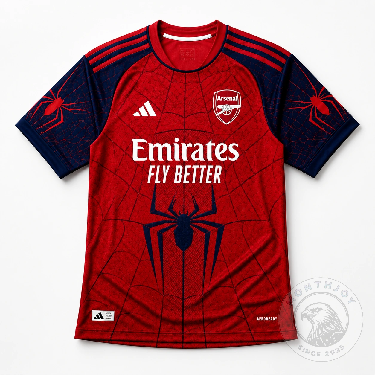 Spider-Man Brand New Day x Arsenal Web Pattern Customizable Jersey - Front View