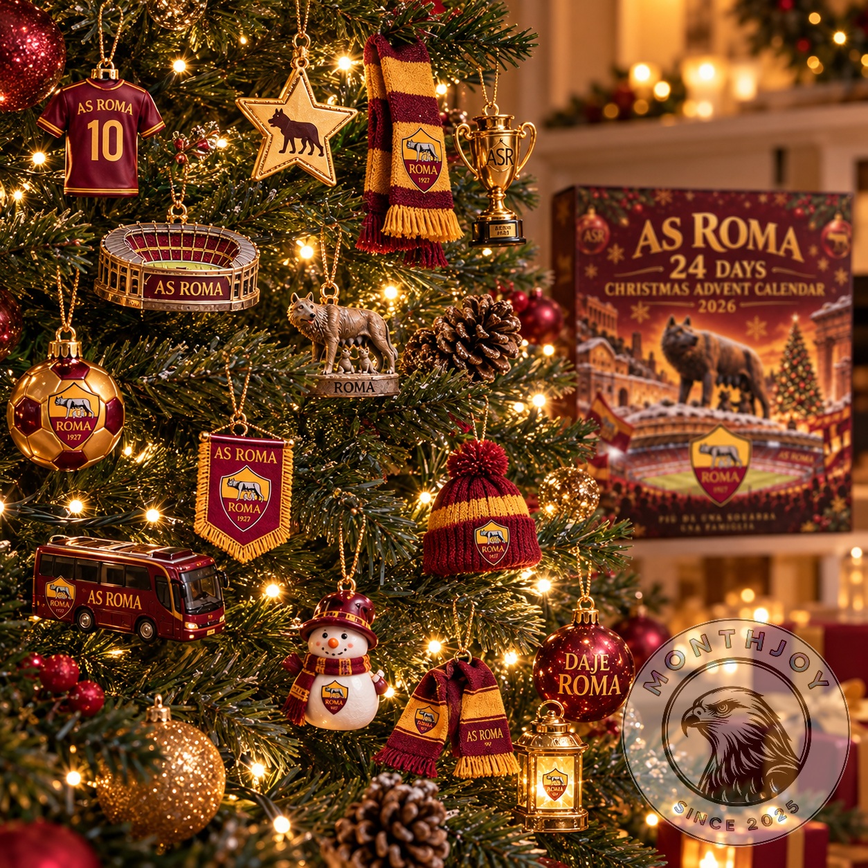 AS Roma 24 Days Christmas Advent Calendar 2026 - side panel and front artwork