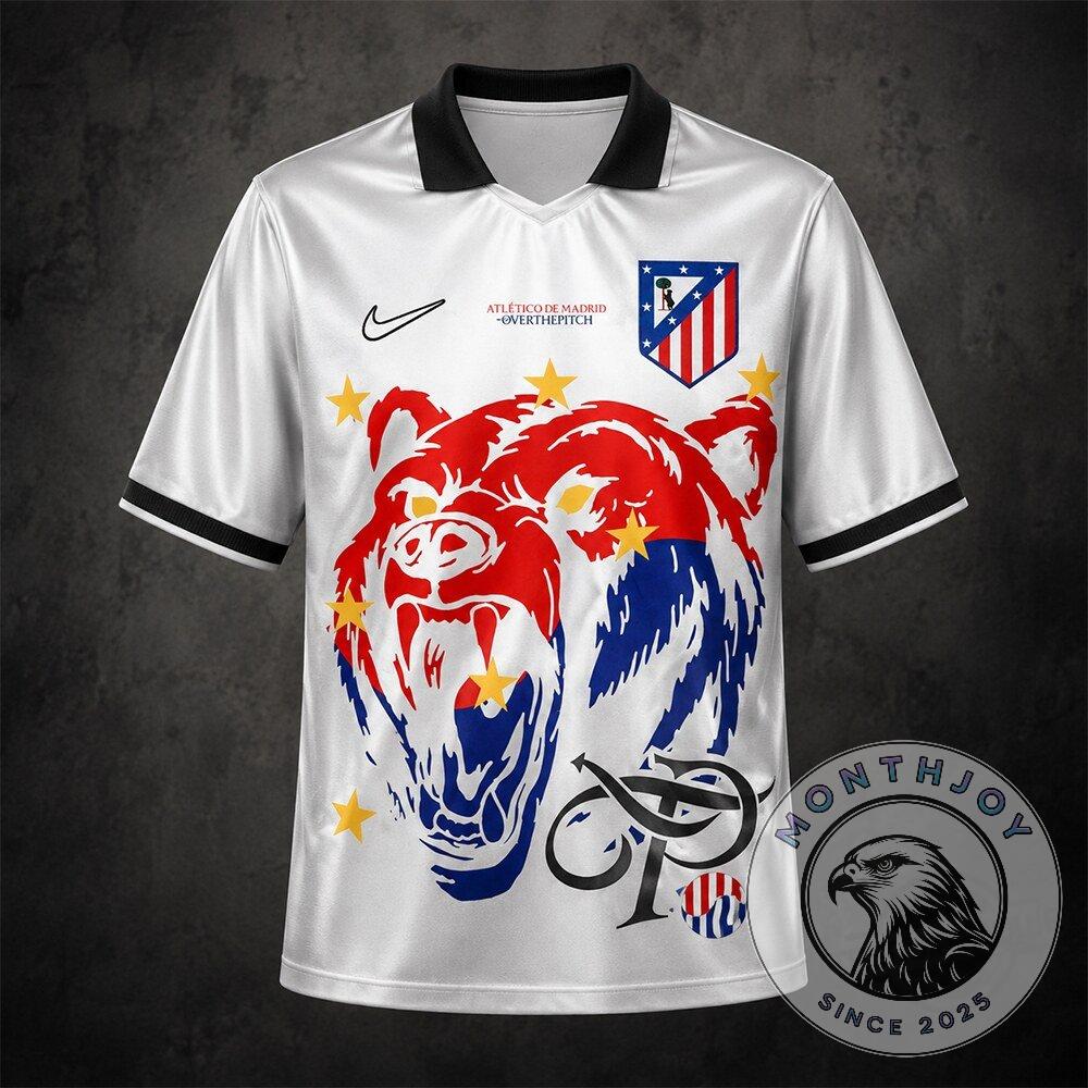 Atlético Madrid OverThePitch Bear and Stars Soccer Jersey - Detail View