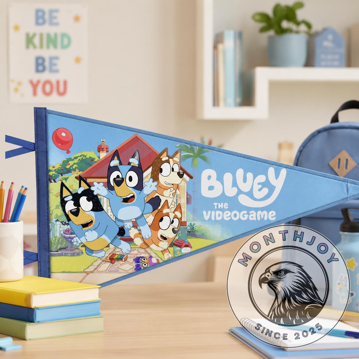 Bluey Pennant Flag back To School Gifts - Front View