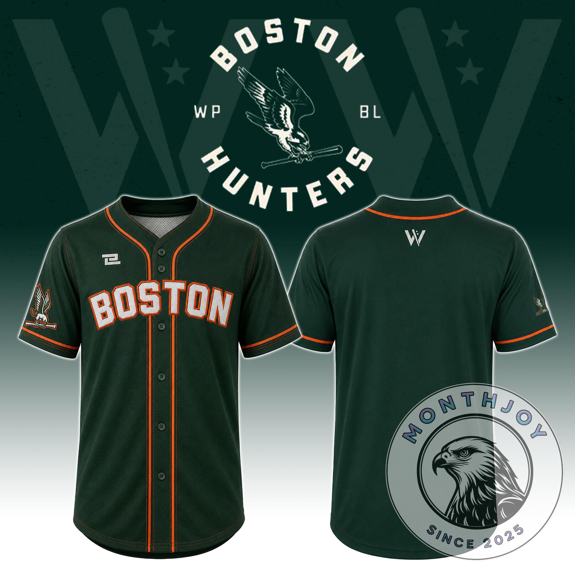 Boston Hunters Bird with Bat Baseball Jersey - Front View