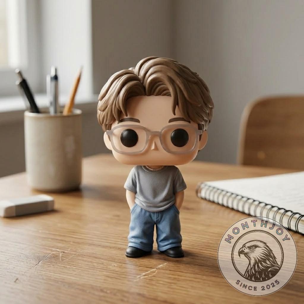 BTS RM With Peeking Jin Funny Moment Funko Pop - front view with box on left