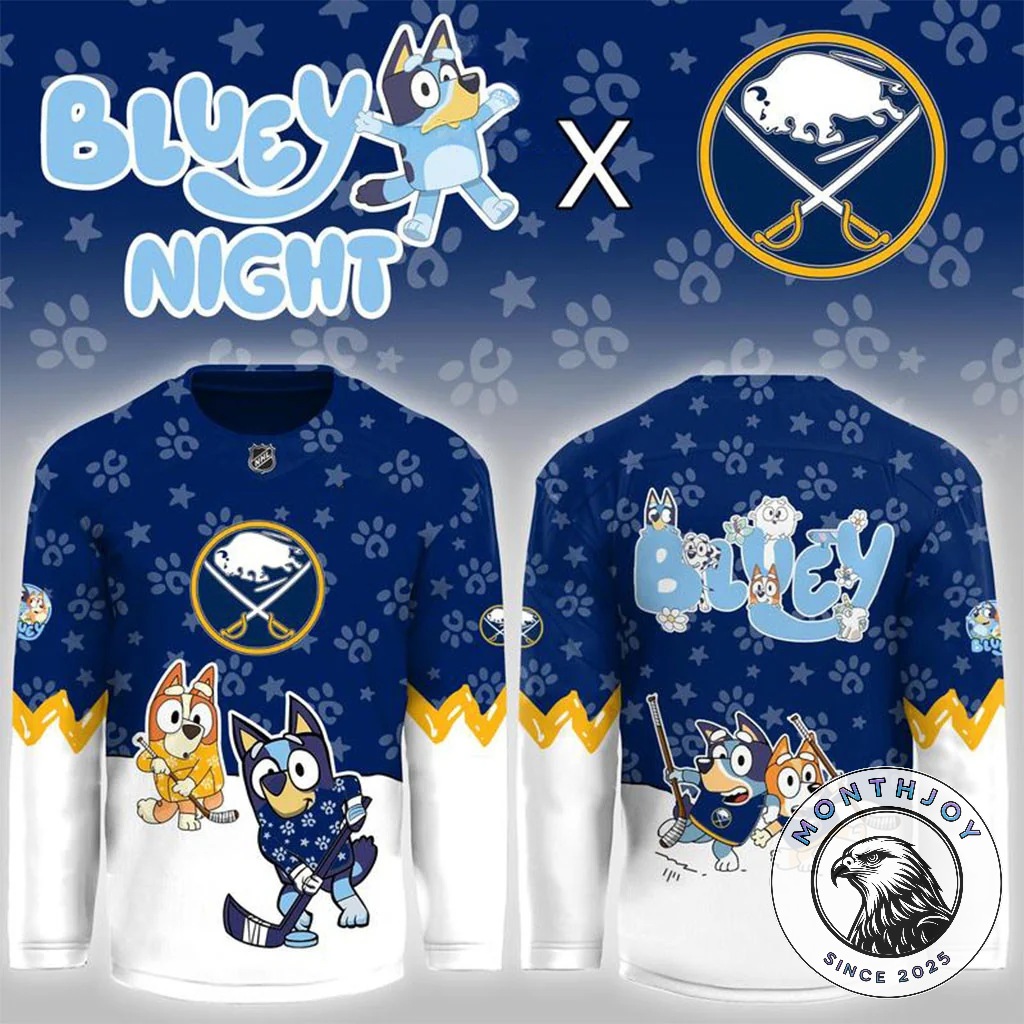 Buffalo Sabres Bluey Night Hockey Jersey 2026