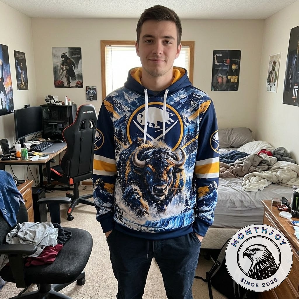 Buffalo Sabres Winter Landscape Bison Hoodie 2026 - photo 3