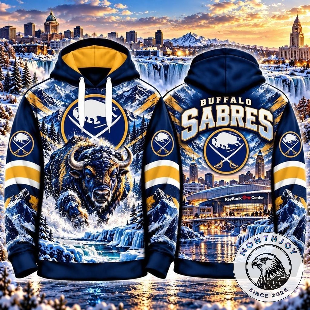 Buffalo Sabres Winter Landscape Bison Hoodie 2026