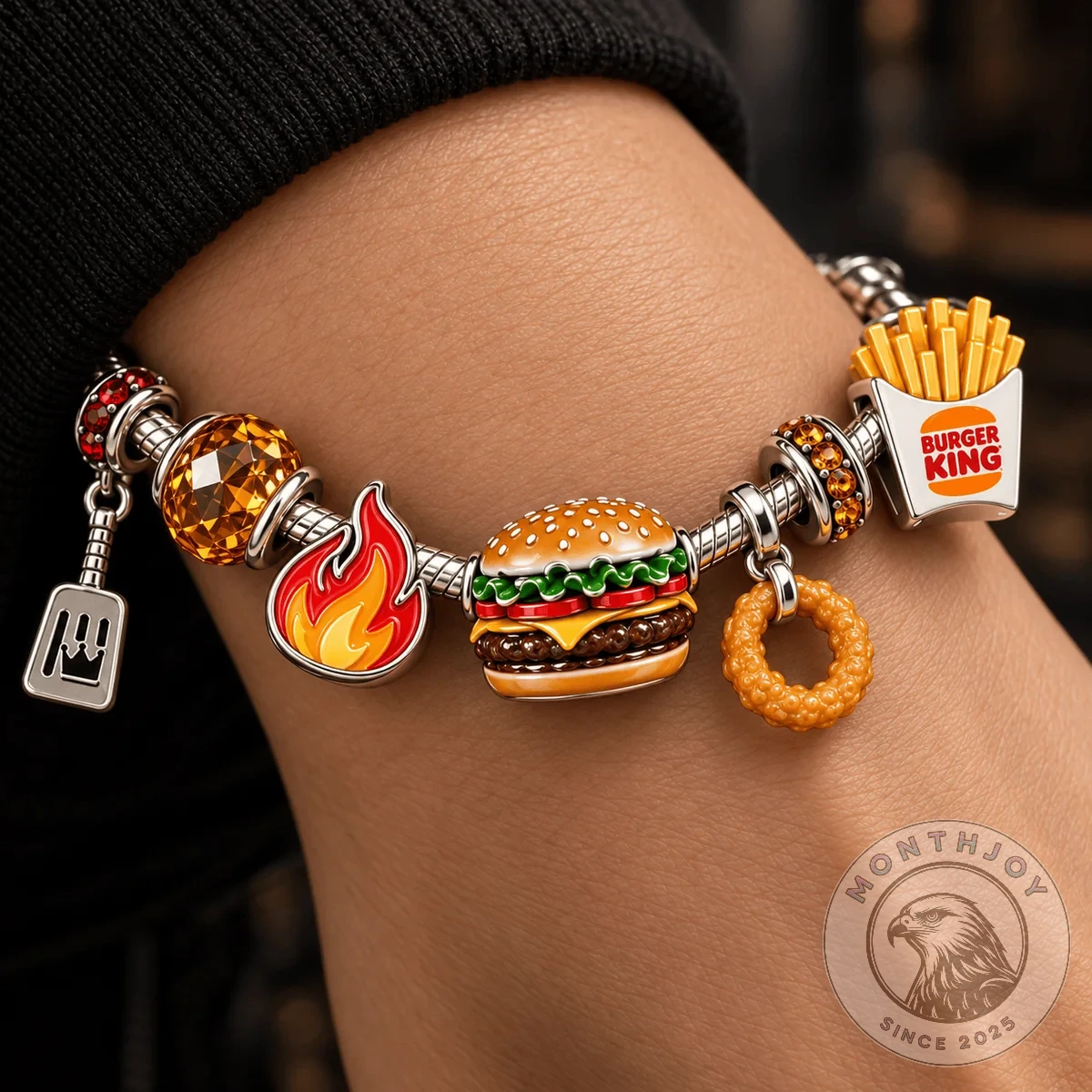 Burger King Anniversary Collector Edition Pandora Charm Bracelet - Product View