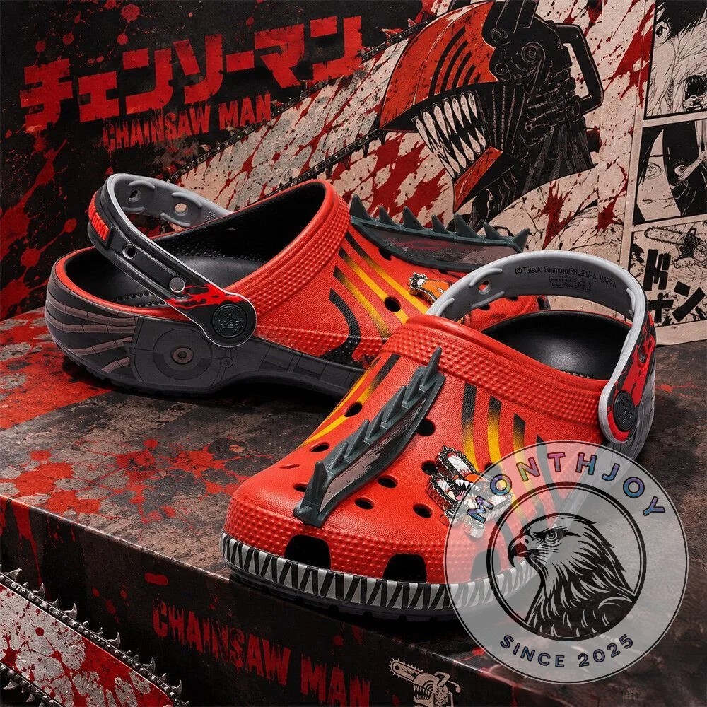 Chainsaw Man Chainsaw Devil Shoes 2026 - paired red and black shoes with chainsaw accents