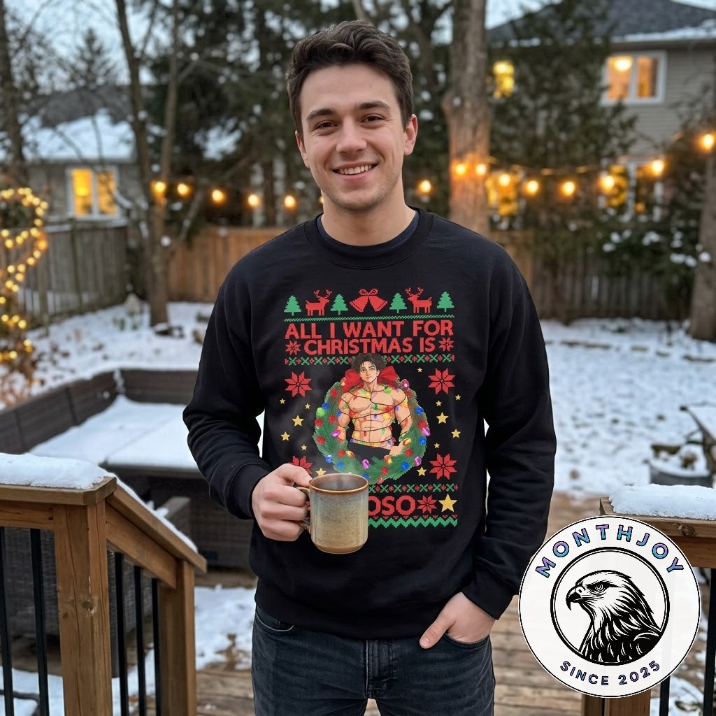 Choso All I Want for Christmas Ugly Christmas 2026 Sweatshirt - photo 2