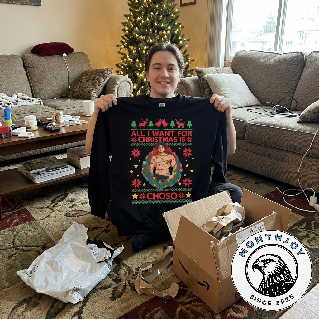 Choso All I Want for Christmas Ugly Christmas 2026 Sweatshirt - photo 3