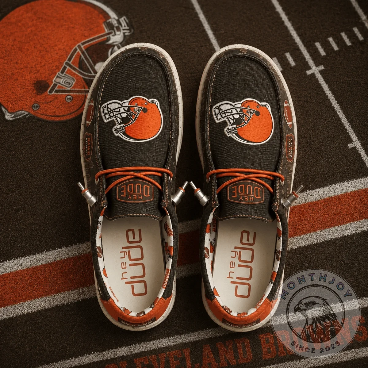 NFL Cleveland Browns Dawg Pound Slip-On Shoes - Detail View