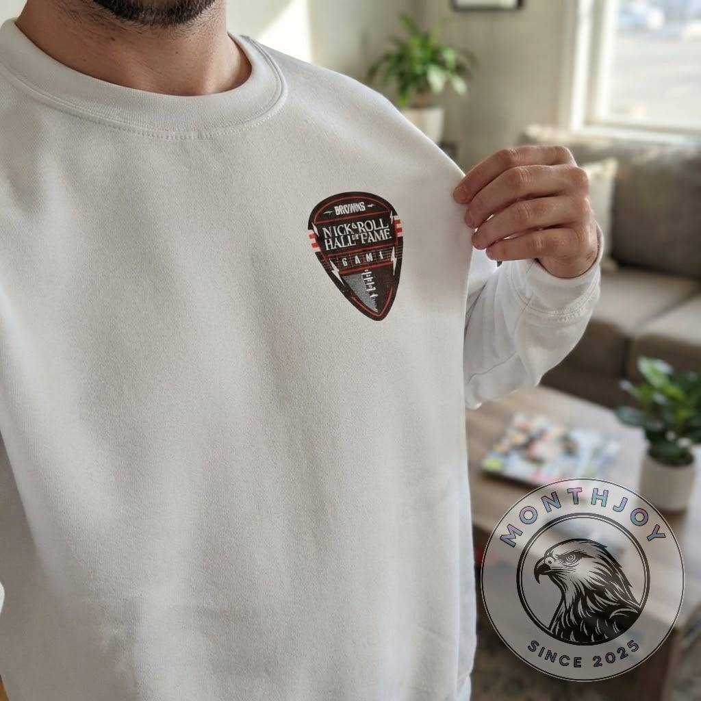 Cleveland Browns Rock & Roll Hall of Fame sweatshirt with matching cap