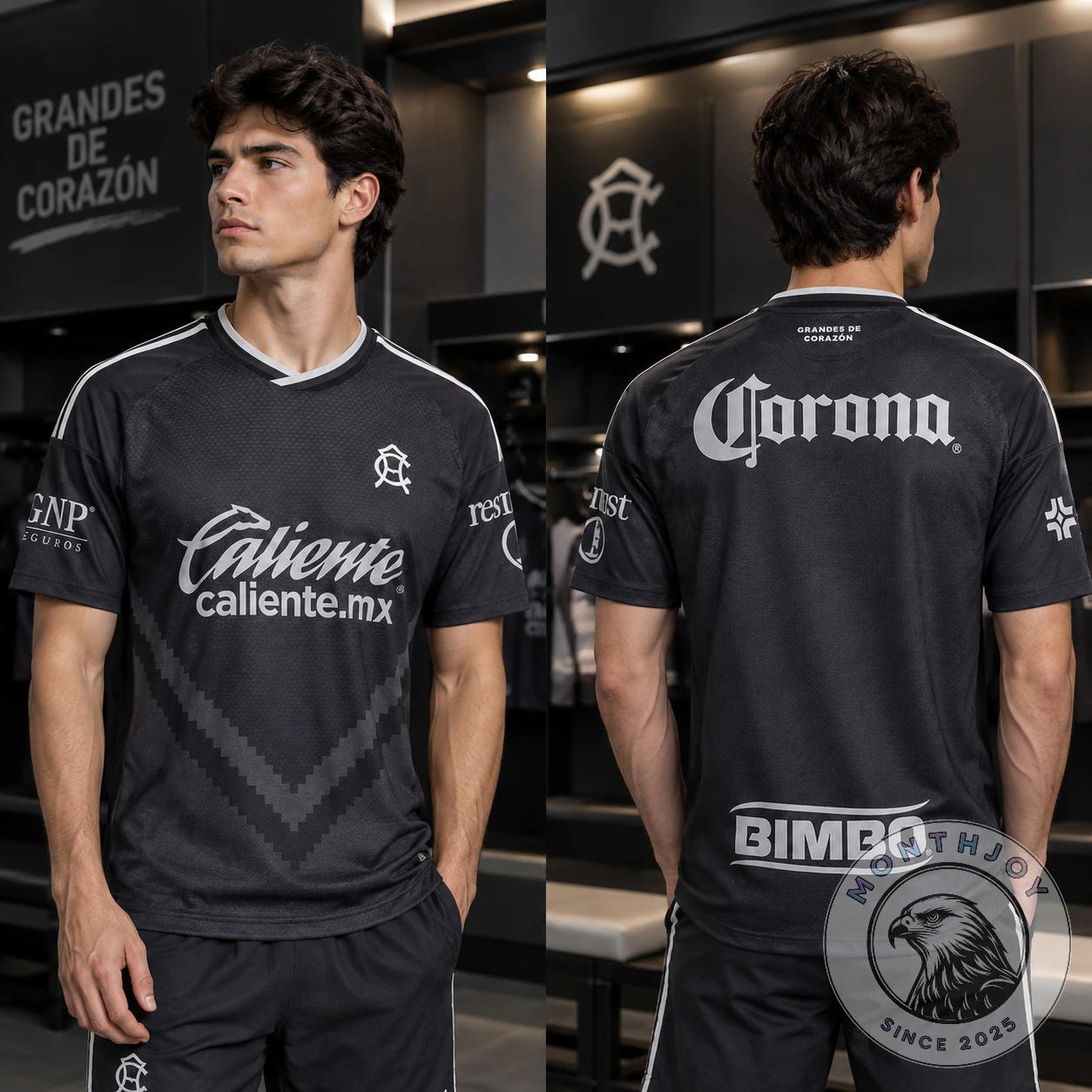 Club América Black Caliente Soccer Jersey 2026 - Product View
