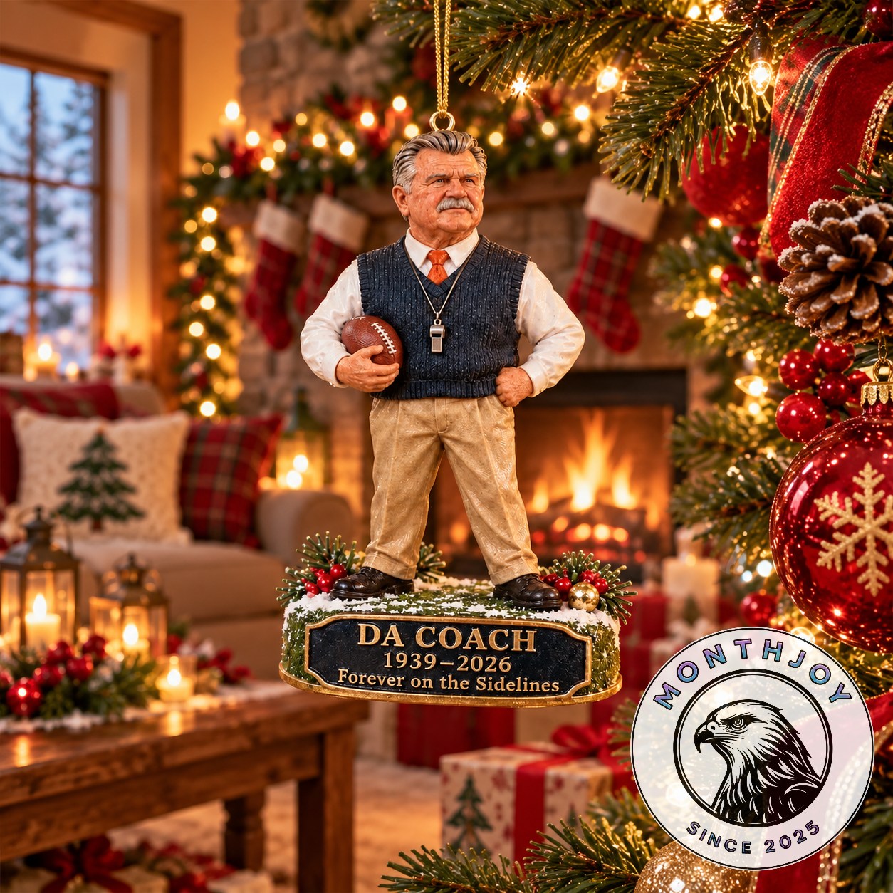 Da Coach In Loving Memory 2026 Christmas Tree Ornament - front view