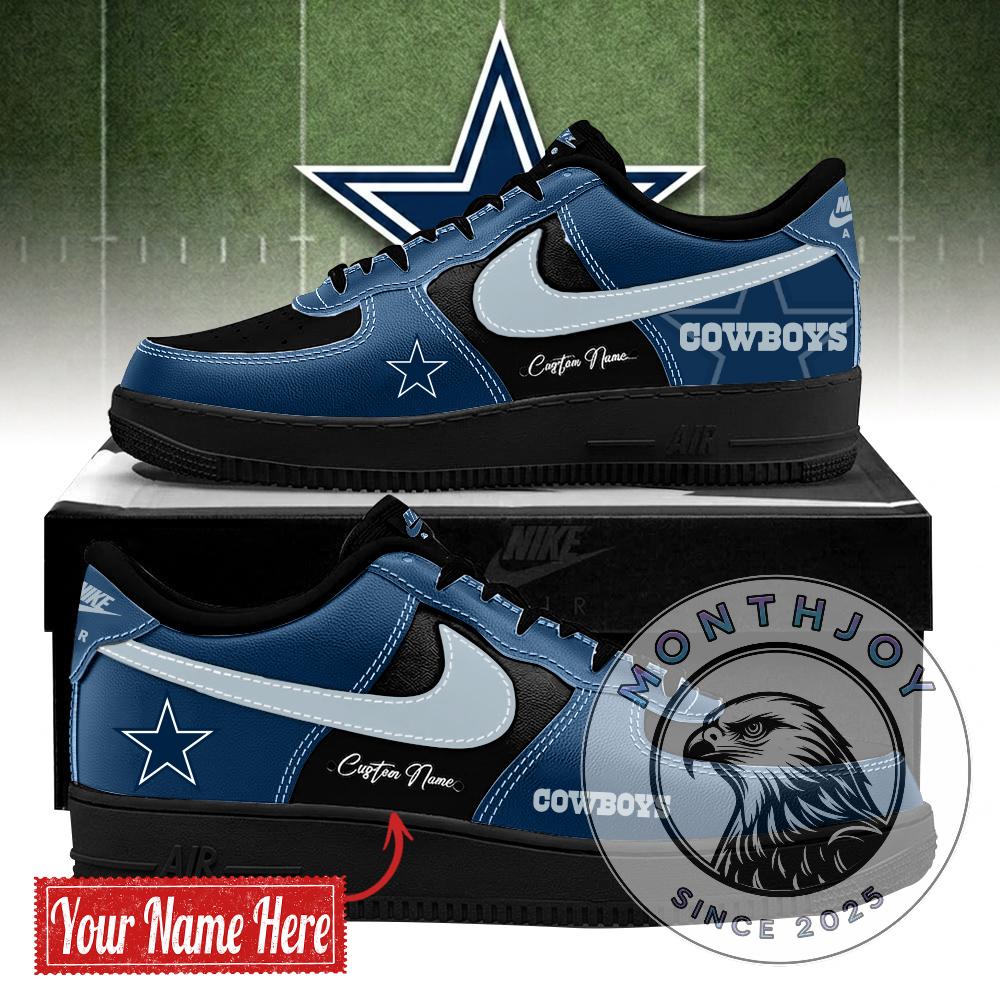 Dallas Cowboys Custom Name Sneakers - Front View