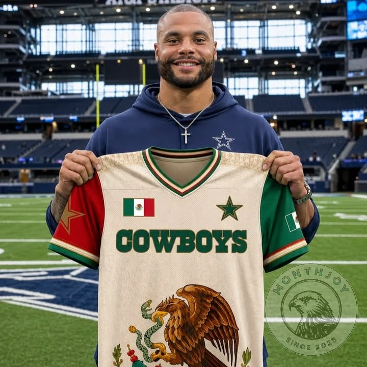Dallas Cowboys Mexican Heritage NFL Custom Jersey 2026 - Detail View
