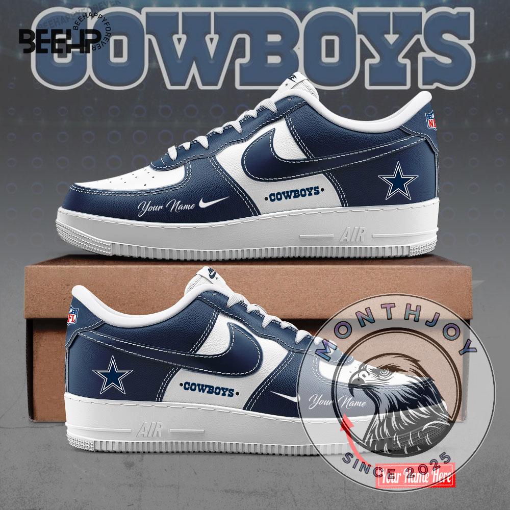 Dallas Cowboys Custom Name Sneakers - Front View