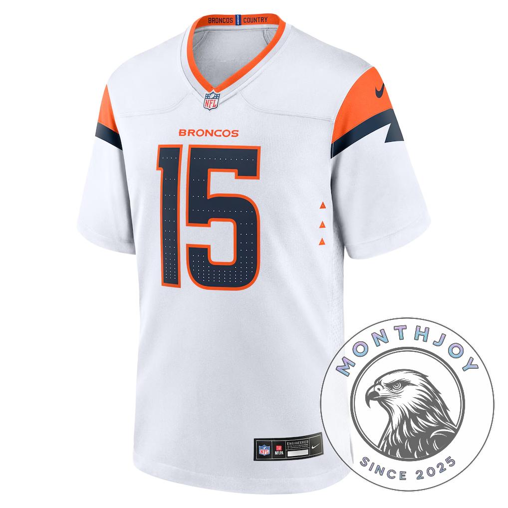 Nike Nik Bonitto White Denver Broncos Game Jersey - Detail View