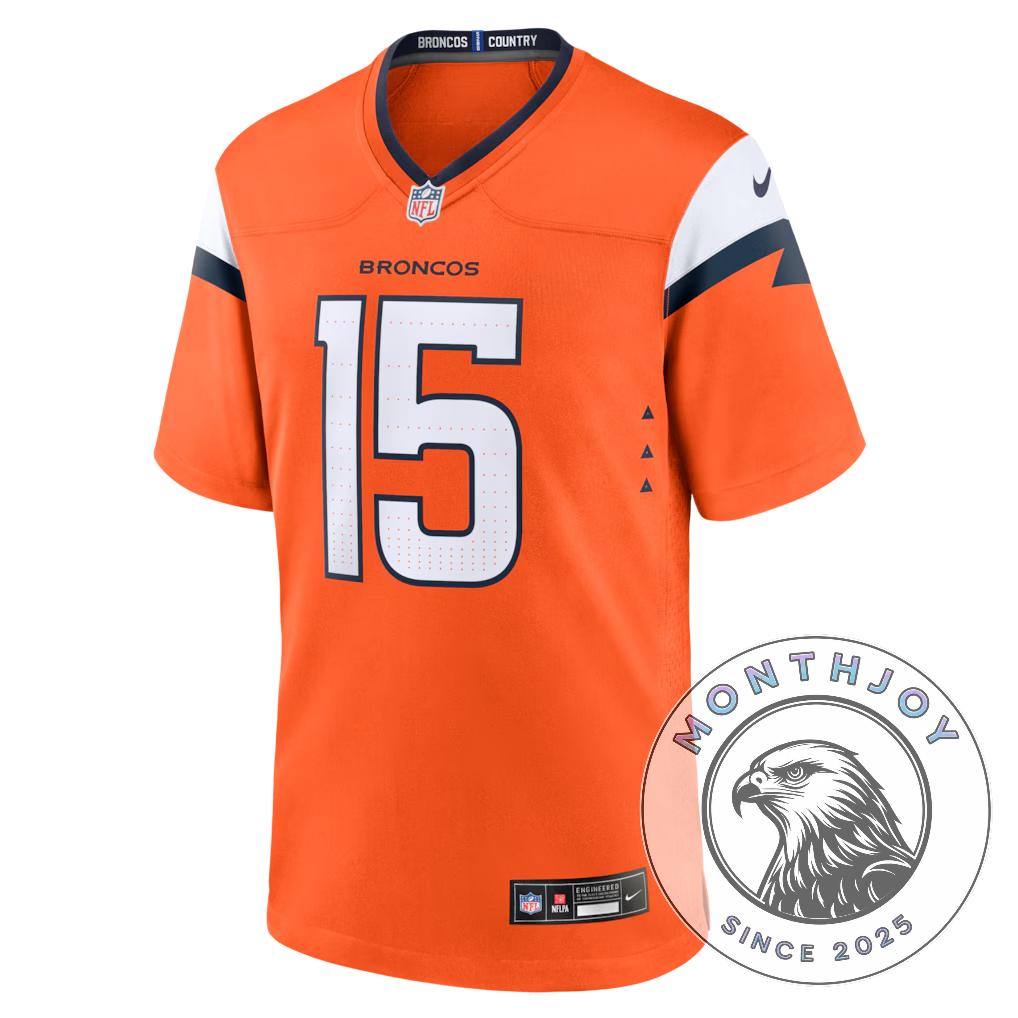 Nike Nik Bonitto Orange Denver Broncos Team Game Jersey - Detail View