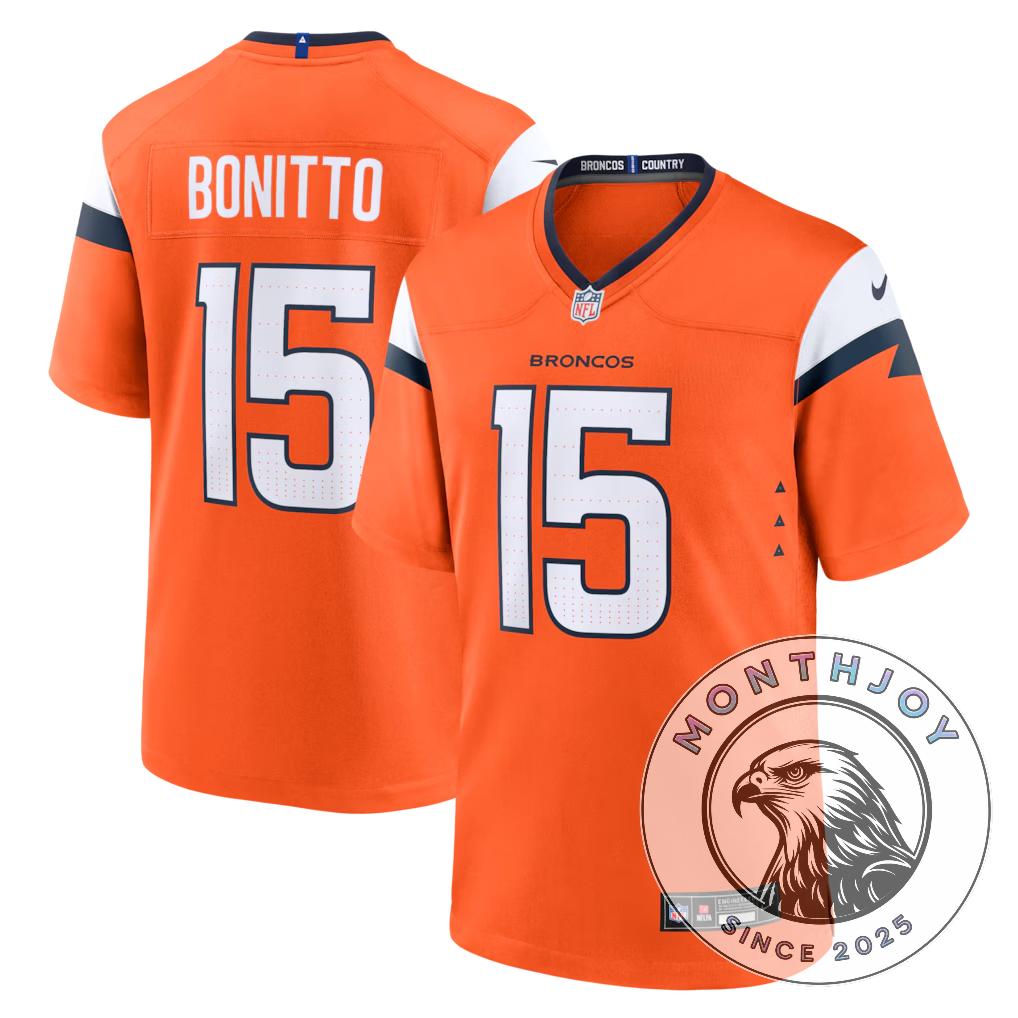 Nike Nik Bonitto Orange Denver Broncos Team Game Jersey - Front View