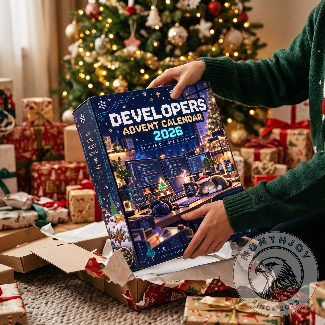 Developers 2026 Advent Calendar - close view of illustrated developer figures