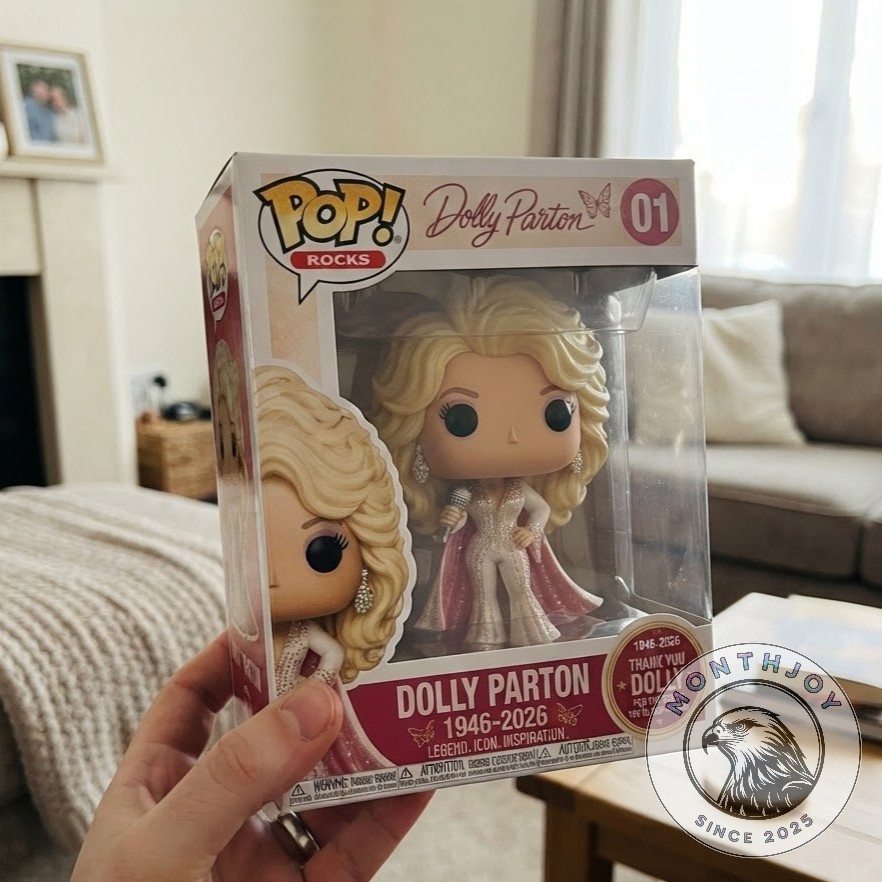 Dolly Parton Legacy 1946-2026 Memorial Funko Pop Figure - close up of award plaque