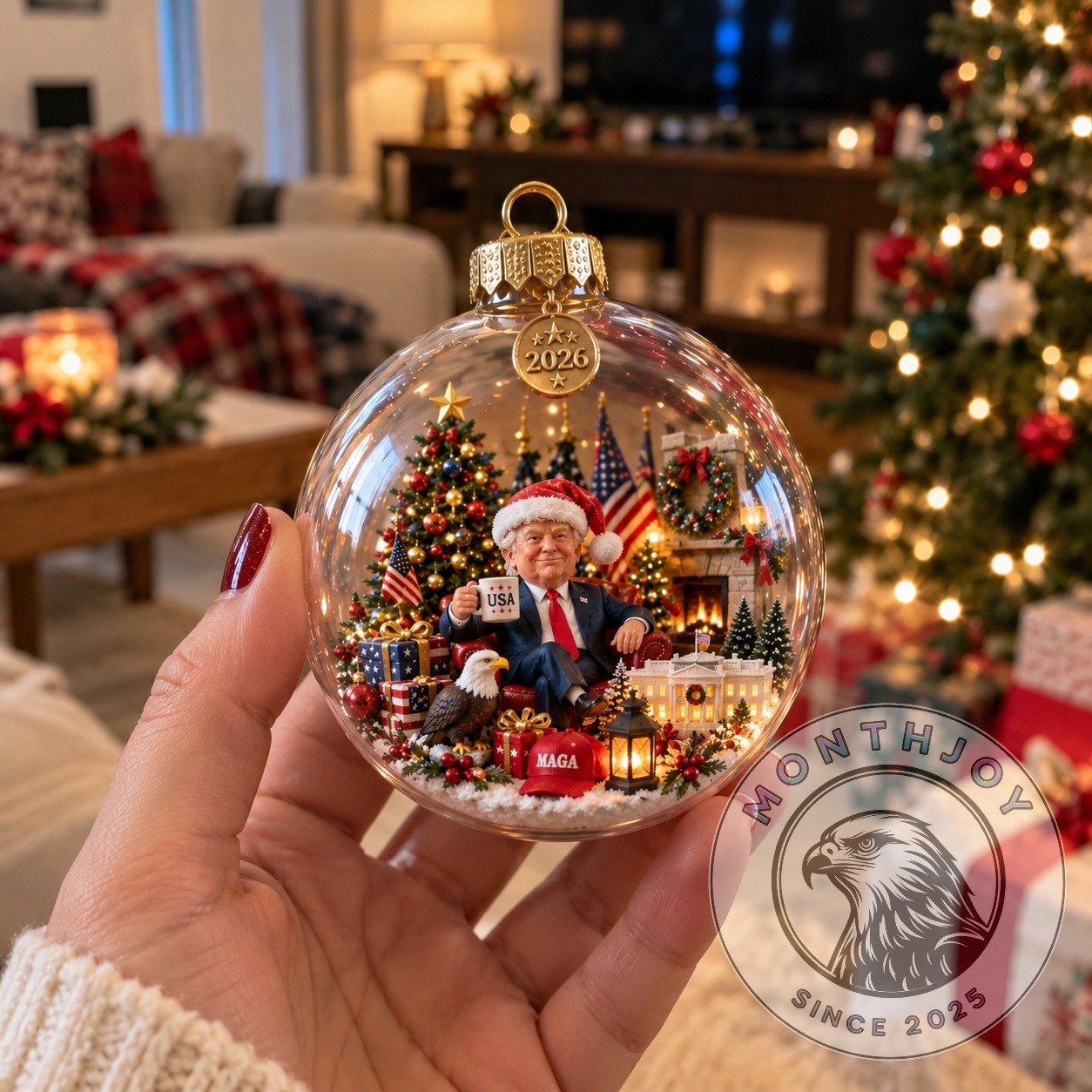 Donald Trump 2026 Christmas Ornament - photo 2