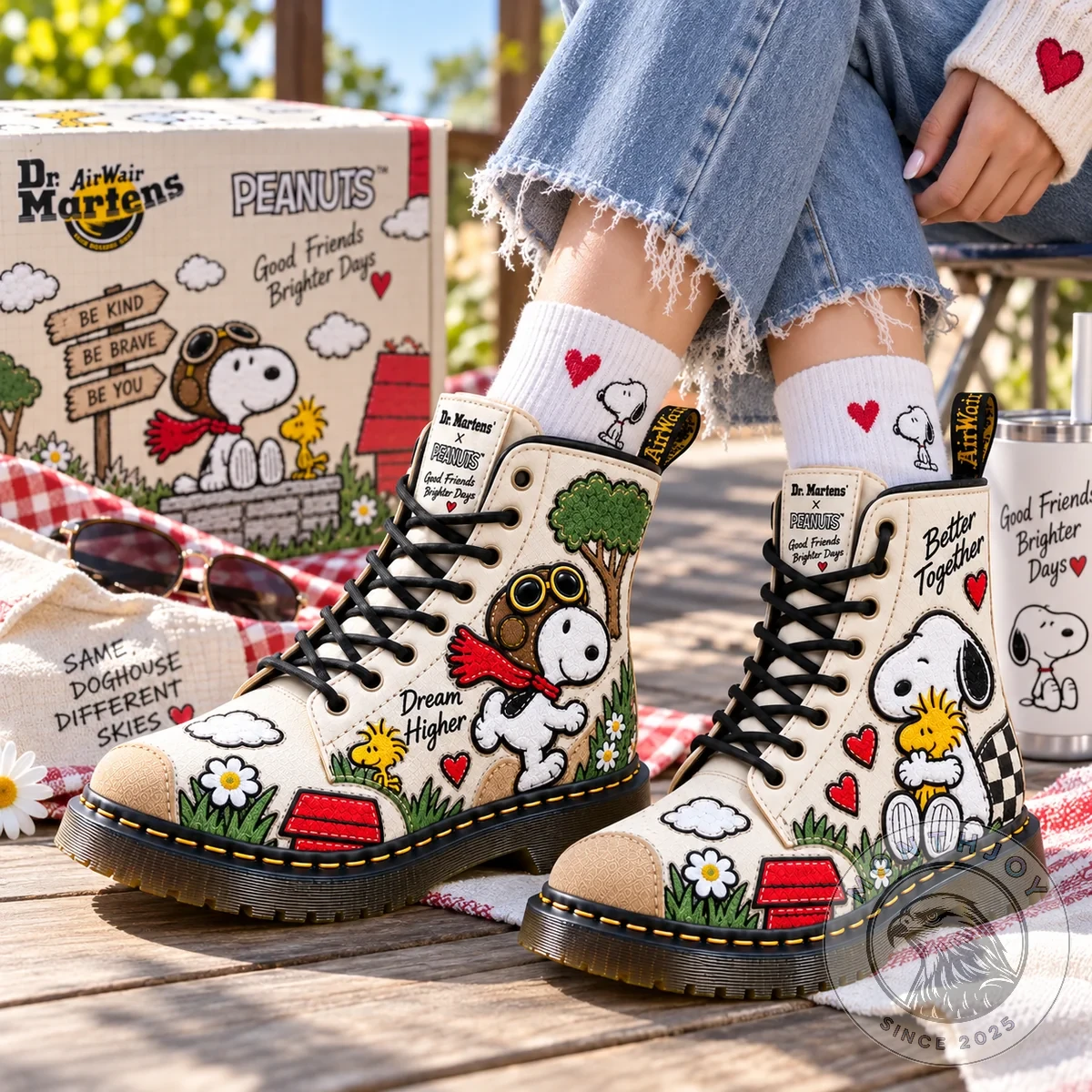Dr. Martens x Peanuts Good Friends Brighter Days Boots - Product View