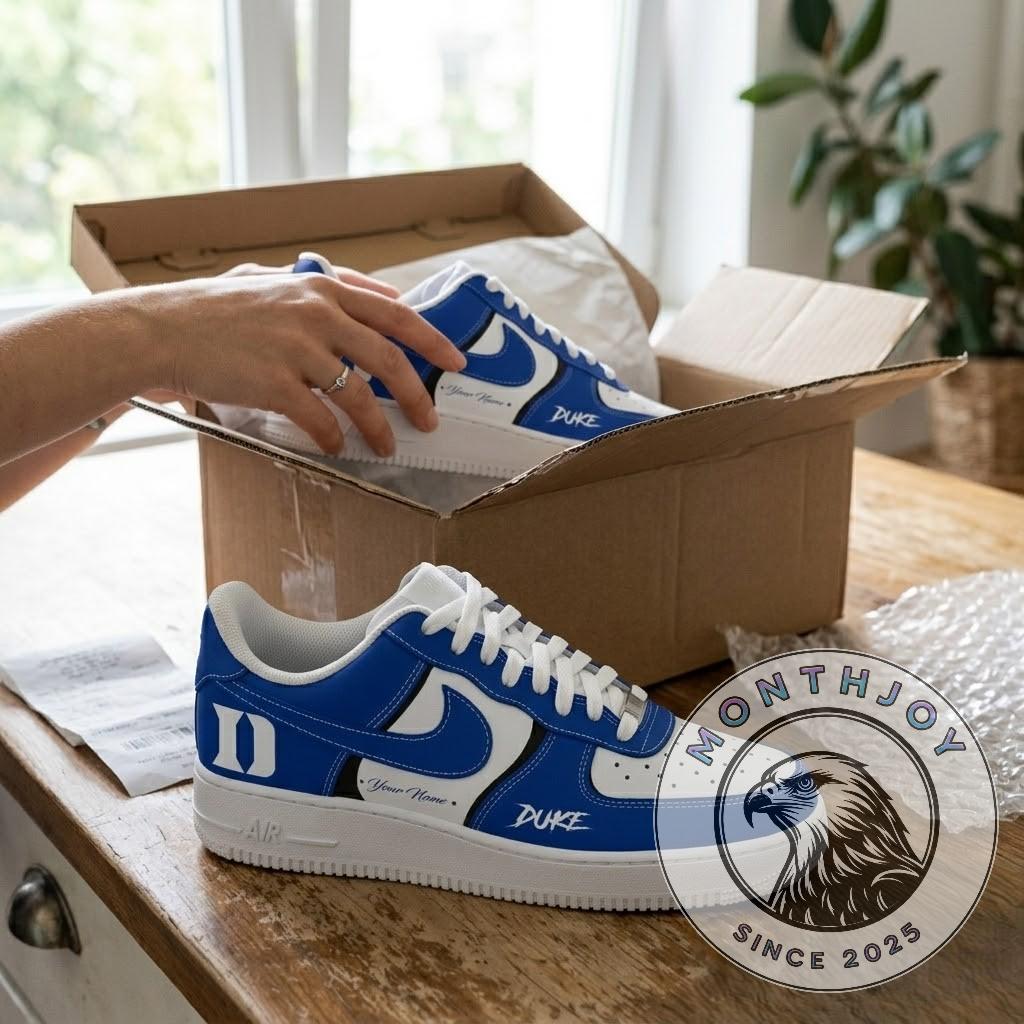 Duke Blue Devils Personalized Team Logo Custom Shoes - Detail View