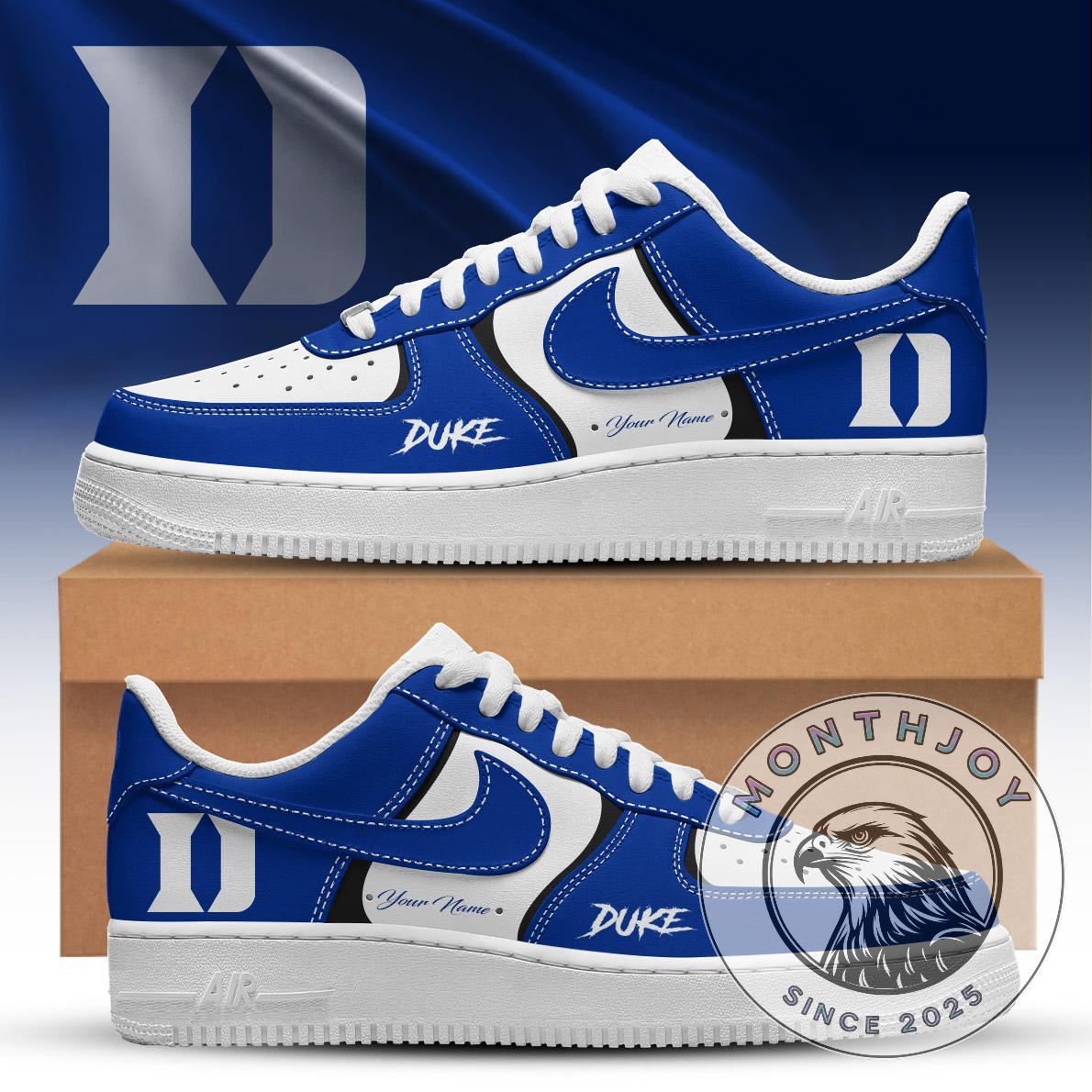 Duke Blue Devils Personalized Team Logo Custom Shoes - Front View