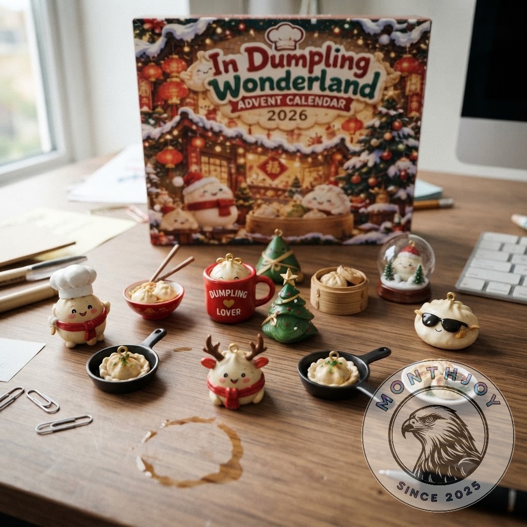 Dumpling Wonderland 2026 Christmas 24-Day Advent Calendar - lower display of numbered dumpling ornaments