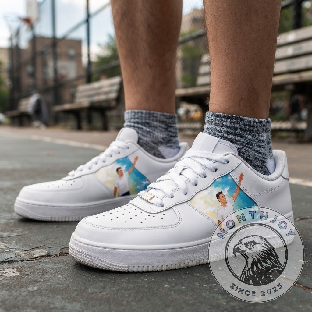 Erika Kirk’s Husband Charlie Kirk AF1 Shoes - upper shoe side artwork