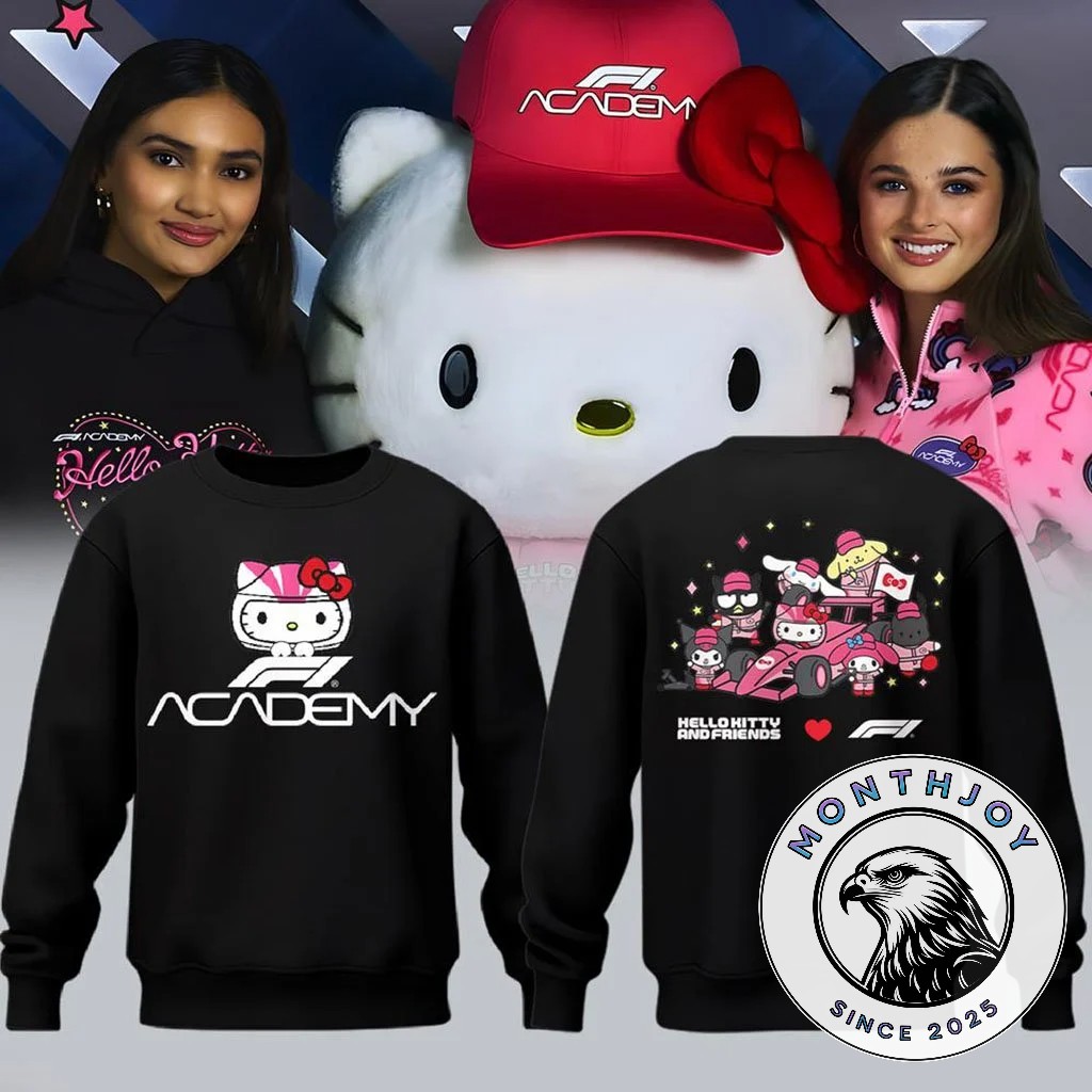 F1 Academy Hello Kitty and Friends 2026 Sweatshirt - front and back views