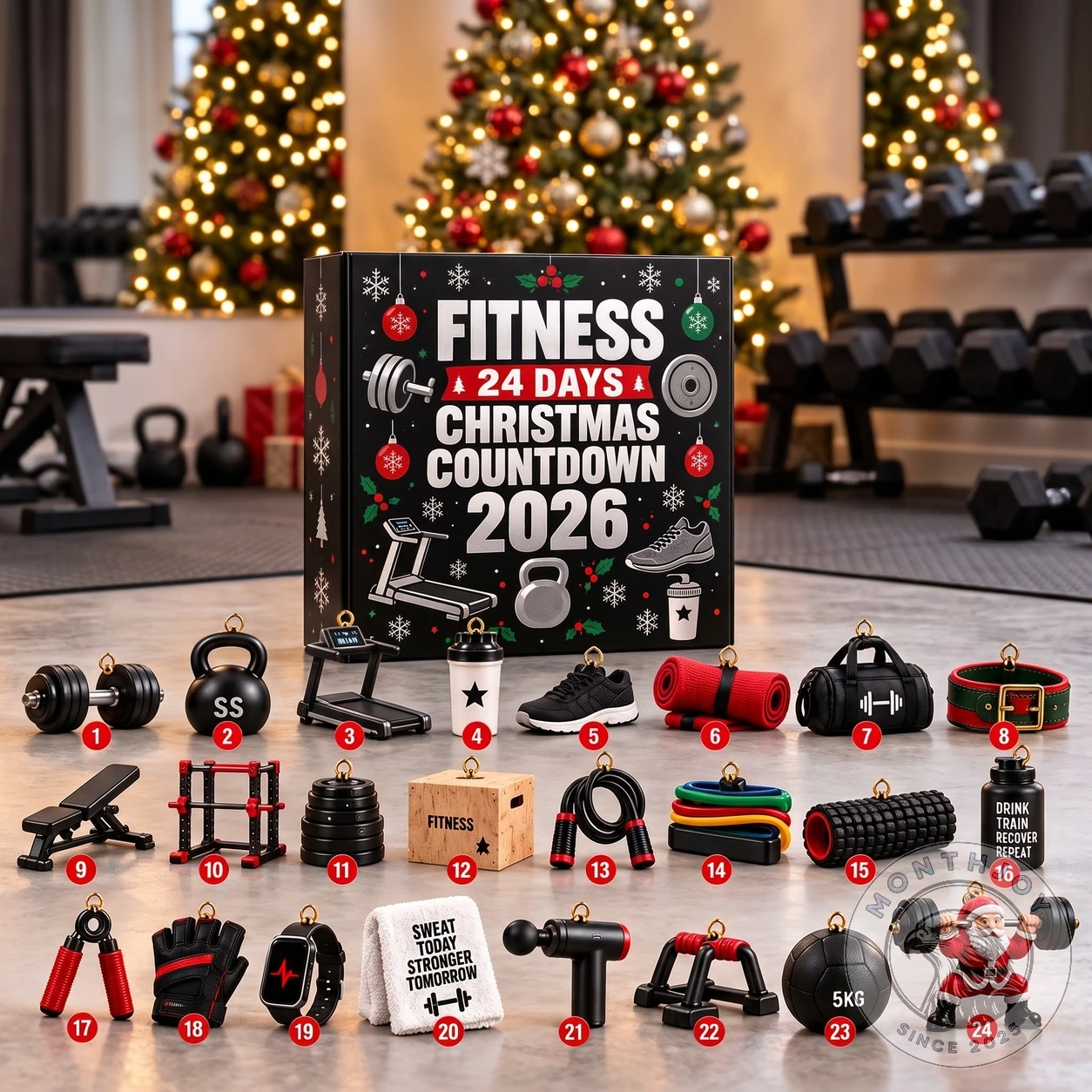 Fitness 24-Day Christmas Countdown Calendar 2026 - Design Detail