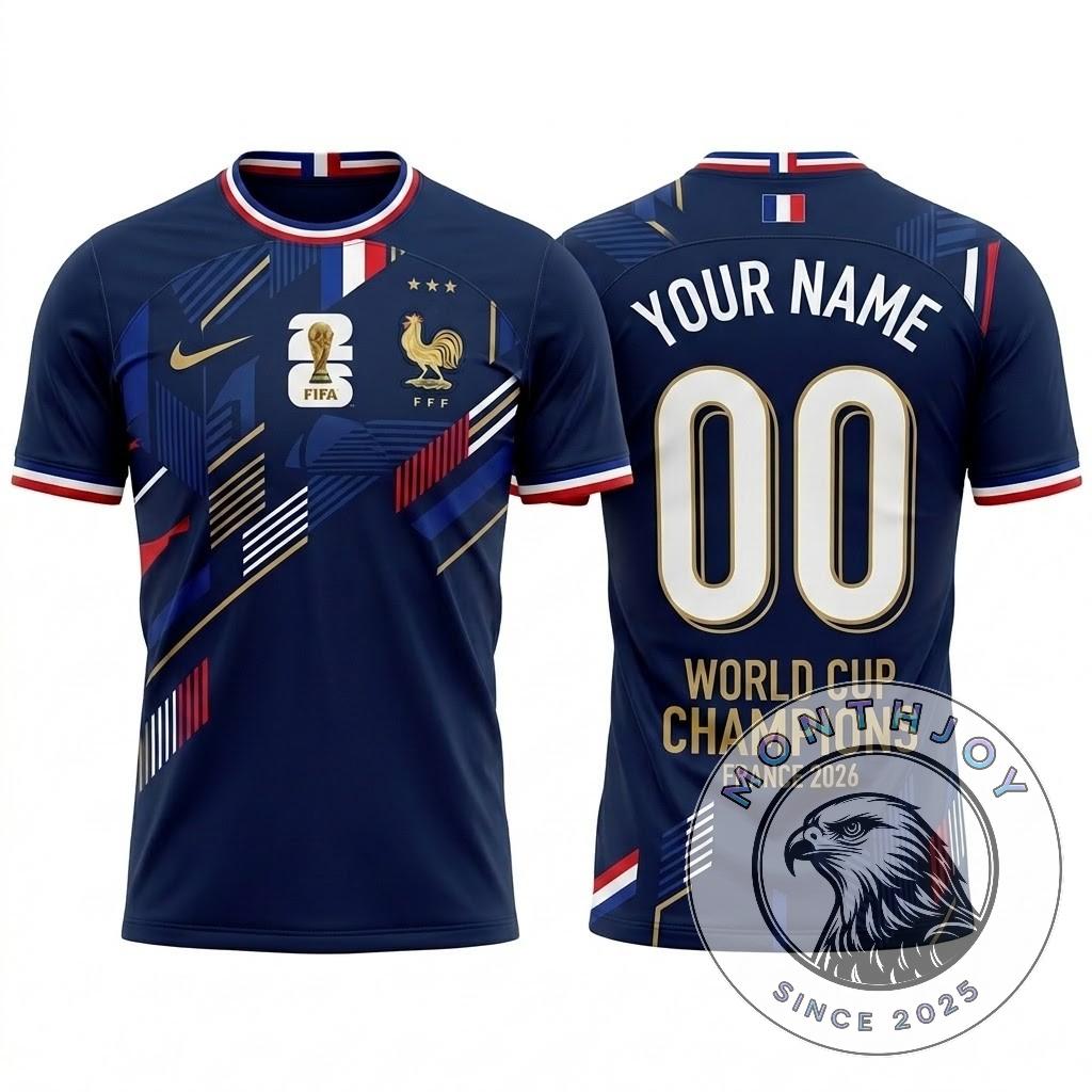 France National Football Team FIFA World Cup Champions 2026 Jersey - Front View