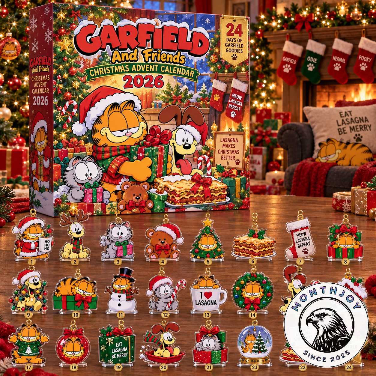 Garfield and Friends Christmas 2026 Advent Calendar - front box with festive character artwork