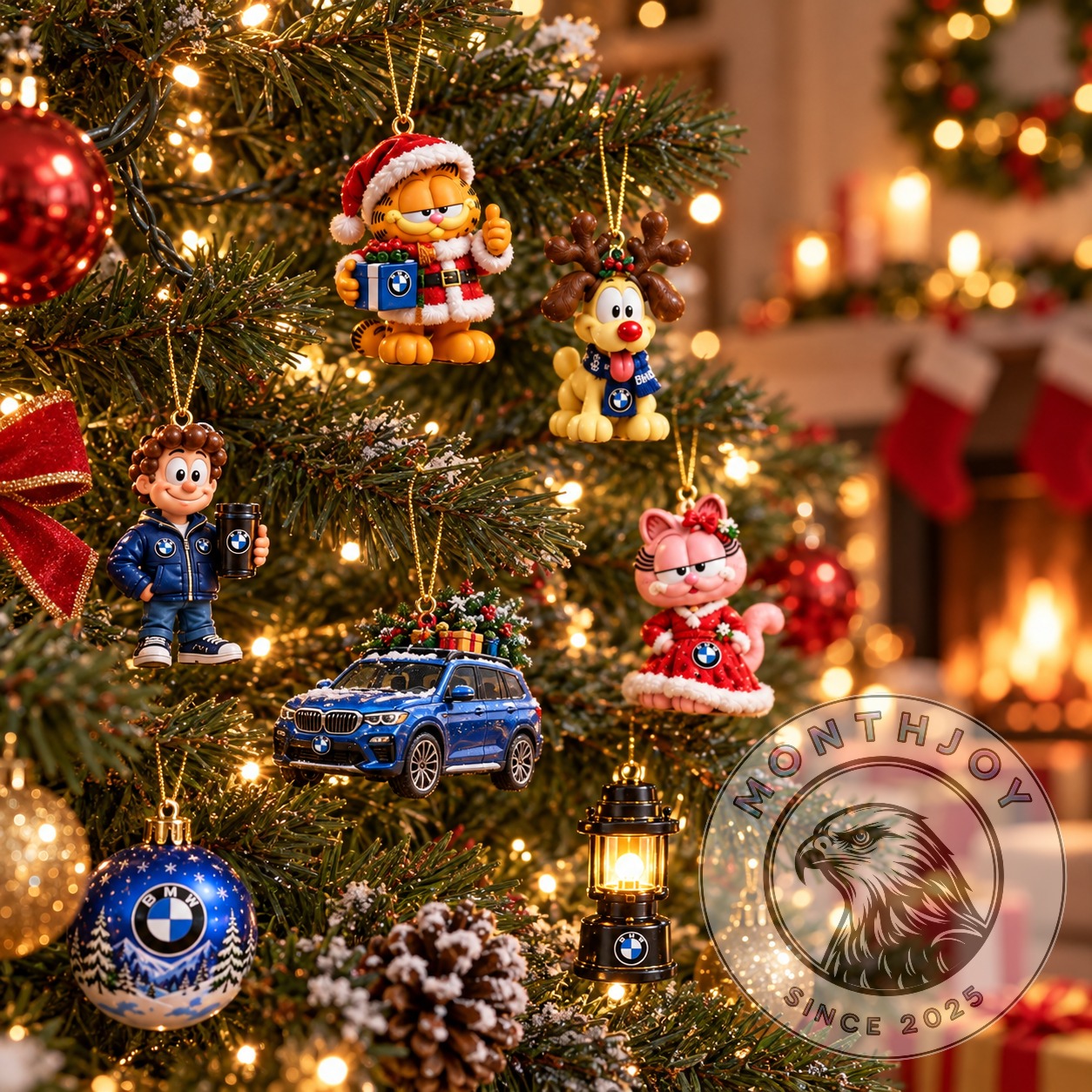 Garfield x BMW 2026 Advent Calendar - holiday ornament and accessory illustrations