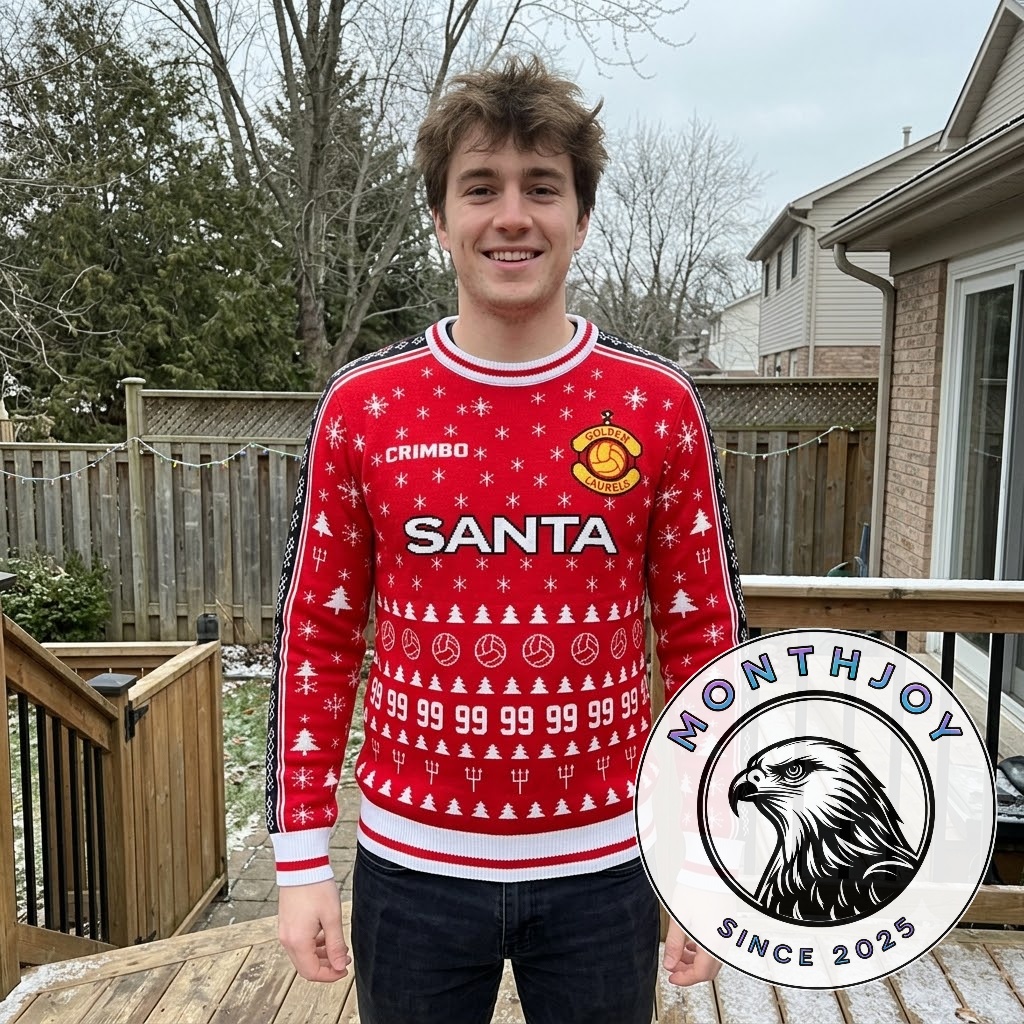 Golden Laurels Crimbo Santa Christmas Volleyball Ugly Sweater - photo 2