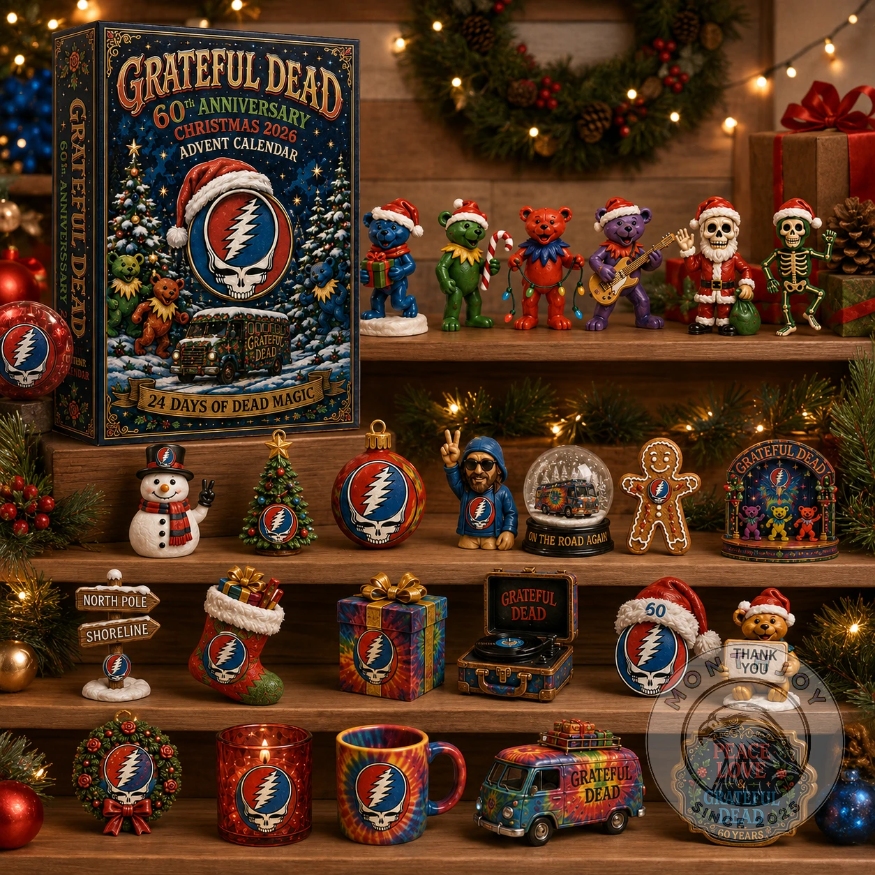 Grateful Dead 60th Anniversary Christmas 2026 Advent Calendar - Detail View