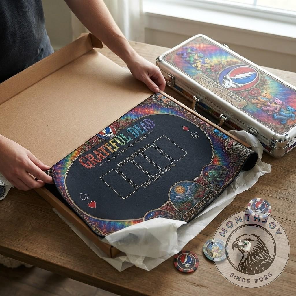 Grateful Dead Fare Thee Well 300-Piece All-in-One Poker Set - poker chips and cards