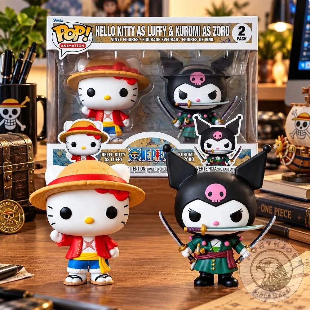 Hello Kitty as Luffy and Kuromi as Zoro 2-Pack Vinyl Figures - Artwork Detail