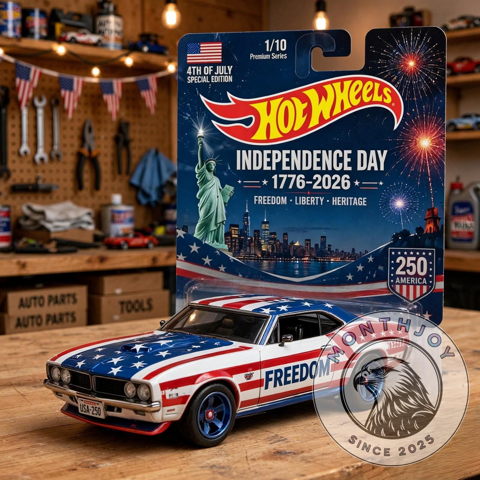 Hot Wheels America 250th Anniversary 2026 Independence Day Car - Front View