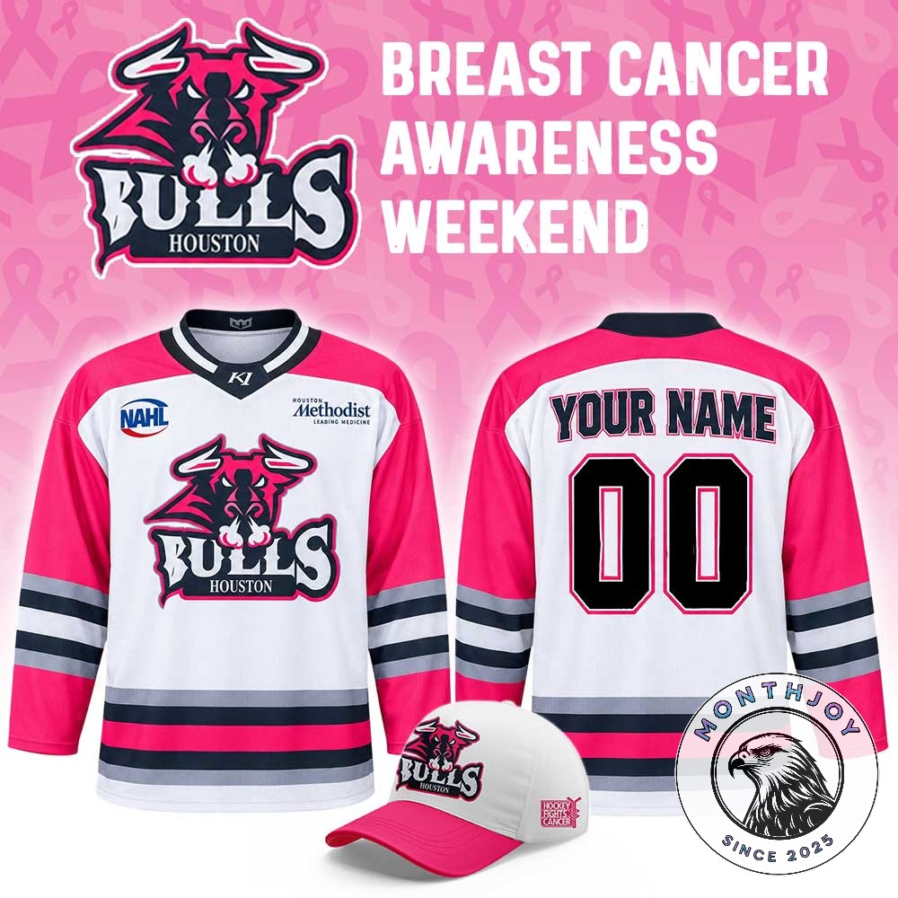 Houston Bulls Breast Cancer Awareness Weekend Hockey Jersey 2026
