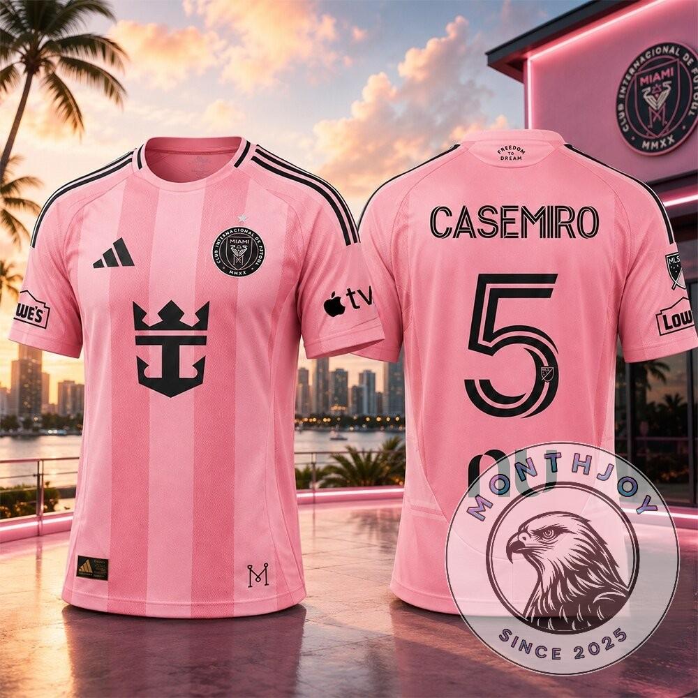 Inter Miami 2026 Casemiro 5 Home Soccer Jersey - Detail View