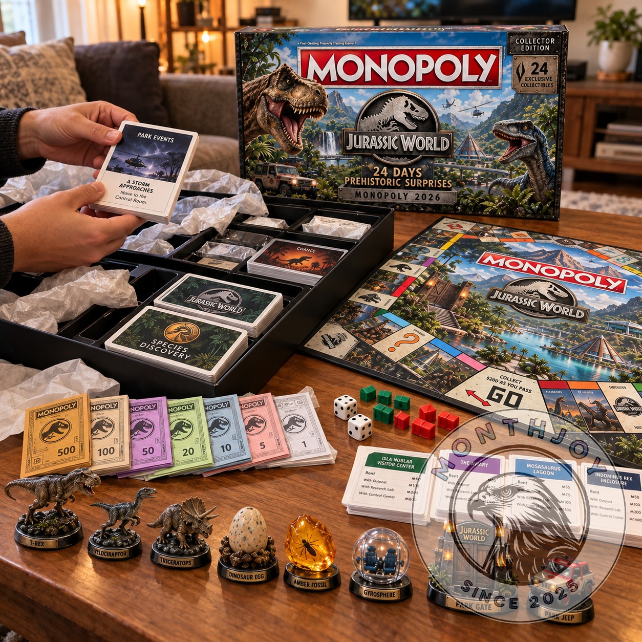 Jurassic World 24 Days Prehistoric Surprises Monopoly 2026 - photo 2